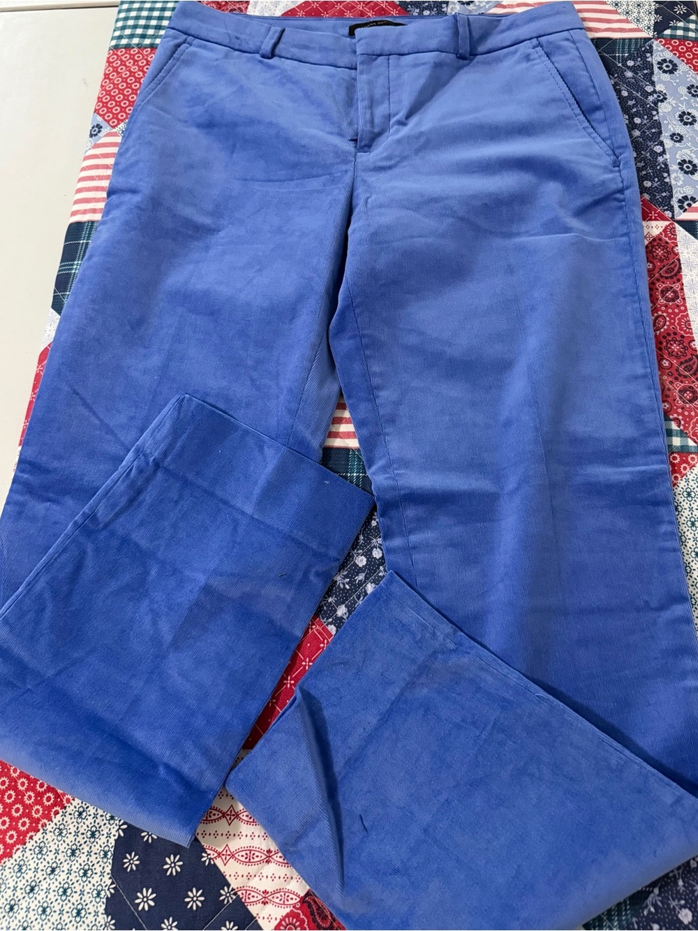 Banana Republic Royal Blue Ryan Straight-Leg Corduroy Pants